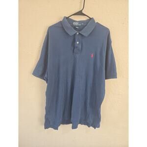 Polo Ralph Lauren Polo Shirt, Mens Size XL, Short Sleeve, Blue, 100% Cotton
